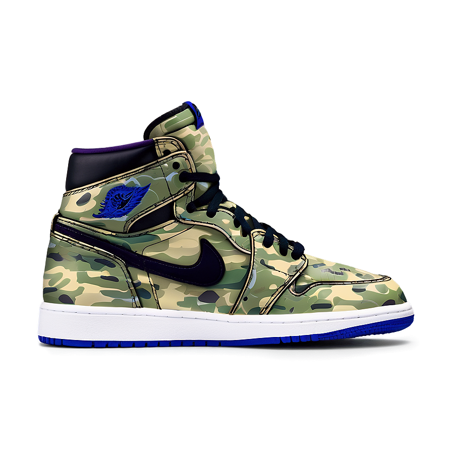 Air Jordan 1 Digital Camo Print Png 26