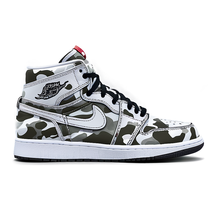 Air Jordan 1 Digital Camo Print Png Soe