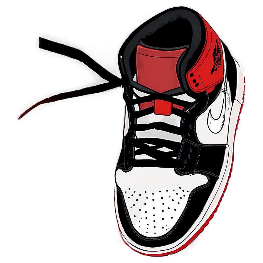 Air Jordan 1 Red And Black Png 06202024