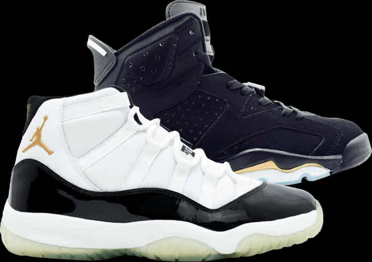 Air Jordan Sneakers Showcase PNG with transparent background