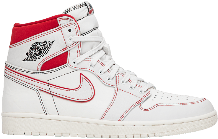 Air Jordan1 Red White Sneaker