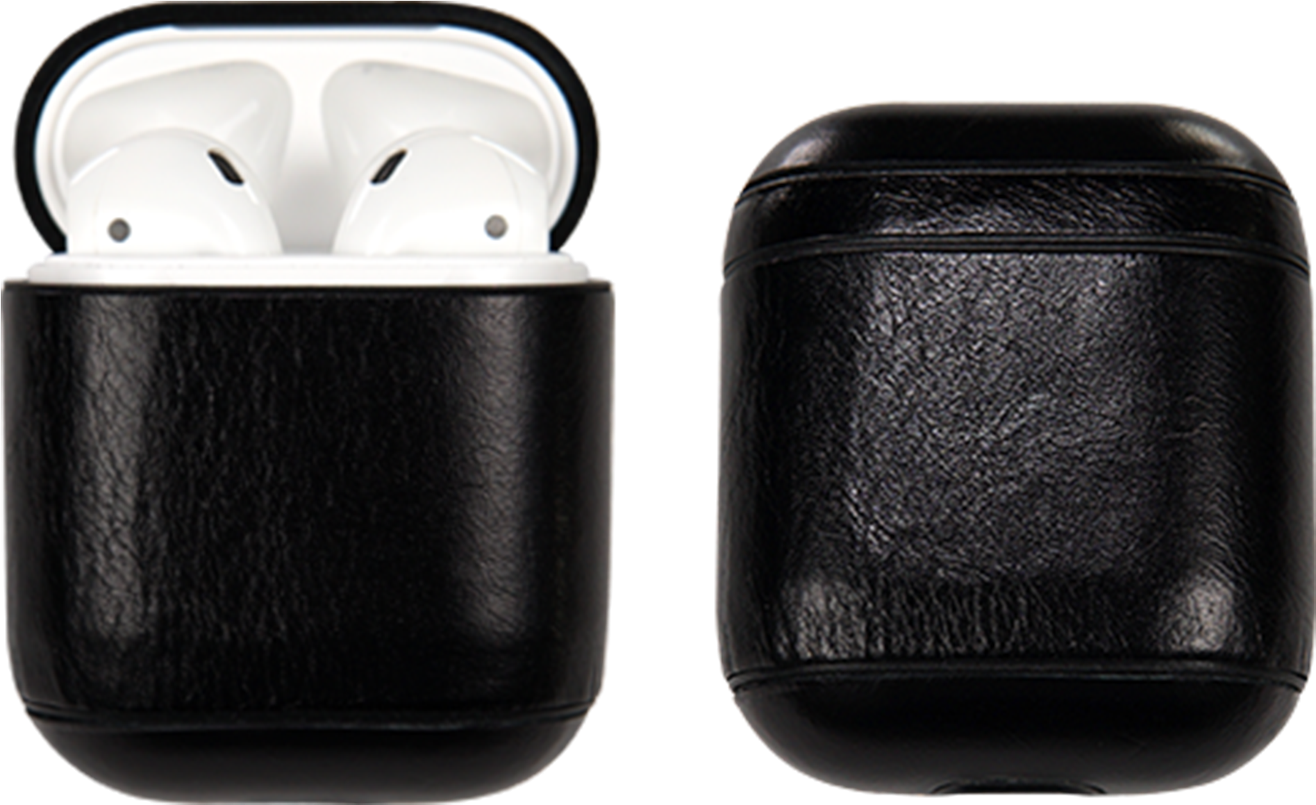 Leather Cases - Black Leather Airpod Case, HD Png Download PNG with transparent background