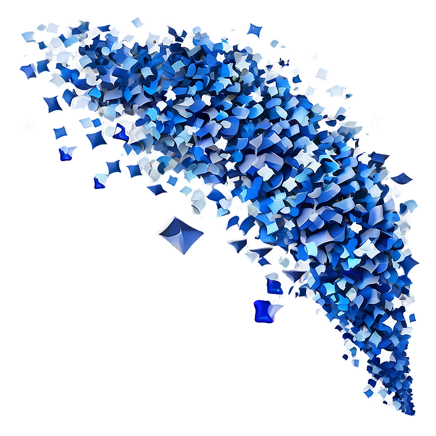 Airforce Blue Confetti Explosion Png 14