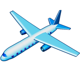 Airliner Icon Over Black Background PNG with transparent background