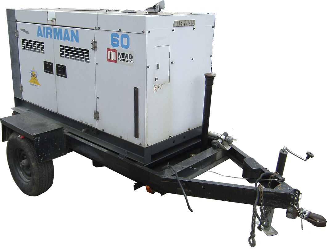 Airman60 Portable Generatoron Trailer PNG with transparent background