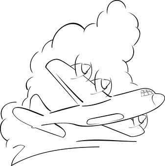 Airplane Black Background PNG with transparent background