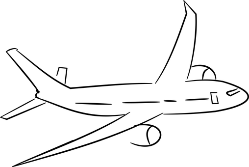 Airplane Black Background PNG with transparent background