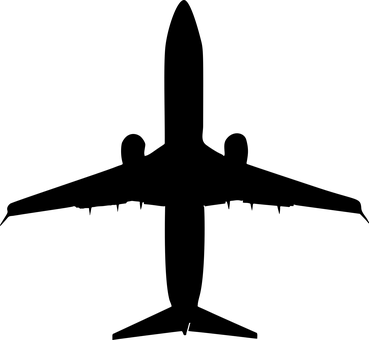 Airplane Black Background PNG with transparent background