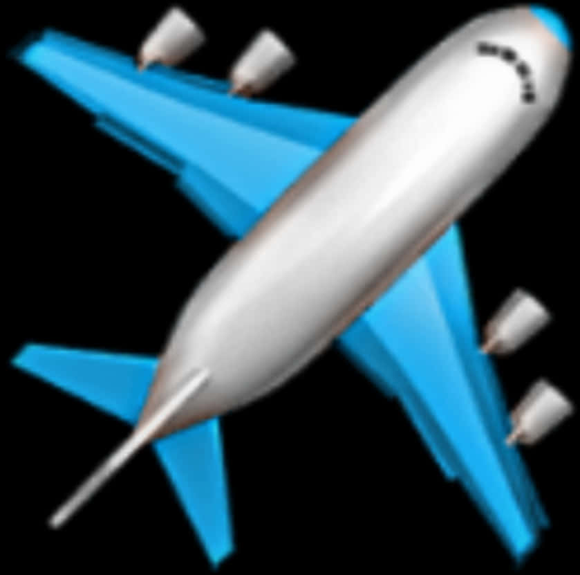 Airplane_ Emoji_ Blurred_ Background