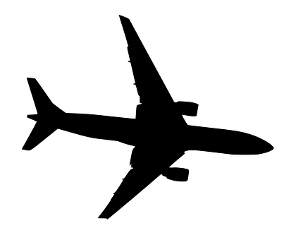 Airplane Silhouette Cloud Background PNG with transparent background