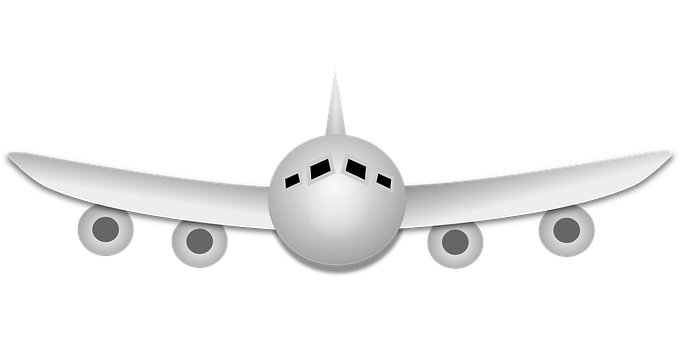 Airplane Silhouette Graphic PNG with transparent background