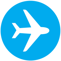 Airplane Silhouette Icon PNG with transparent background
