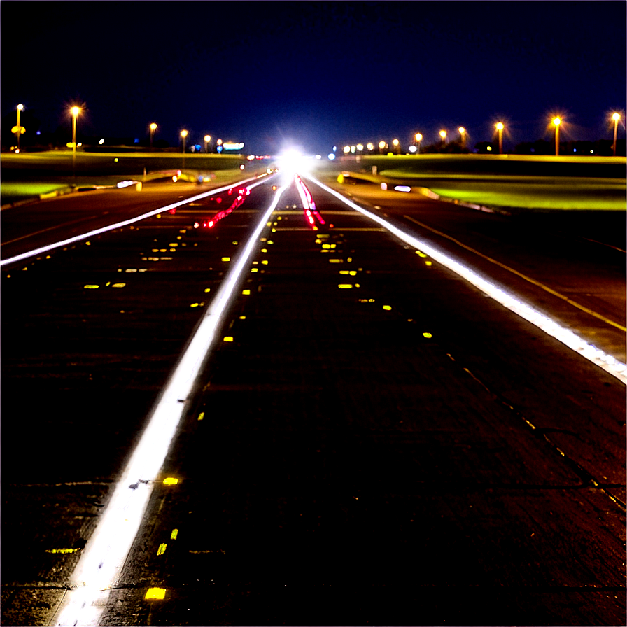 Airport Runway At Night Png 06112024