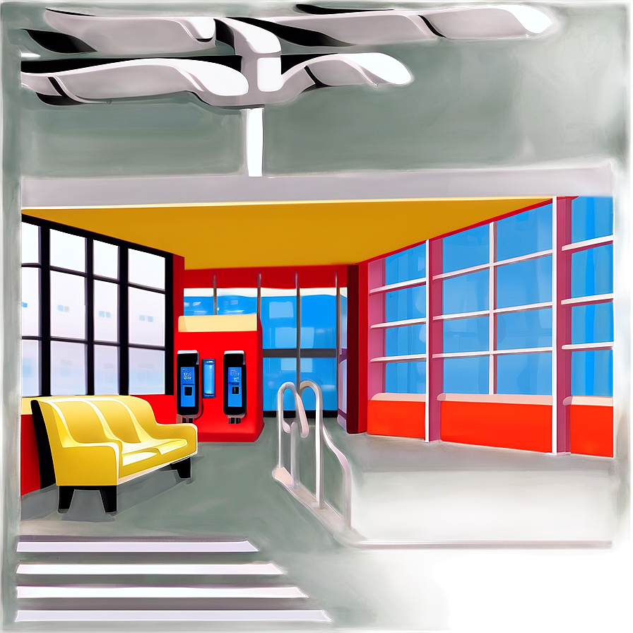 Airport Terminal Clipart PNG 06252024 PNG with transparent background