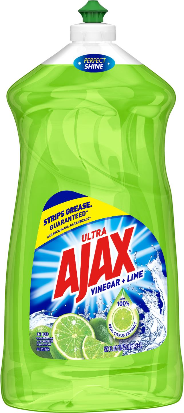 Ajax Vinegar Lime Dishwashing Liquid Bottle