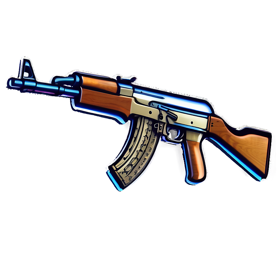 Ak 47 In Digital Art Png Fcn53