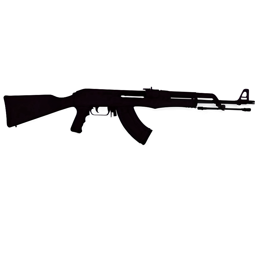 AK 47 Rifle Silhouette PNG 05252024 PNG image with a transparent background, free high-resolution download