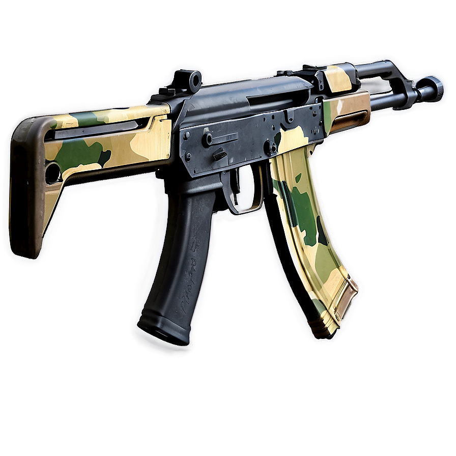 Ak 47 With Camouflage Png Vgo