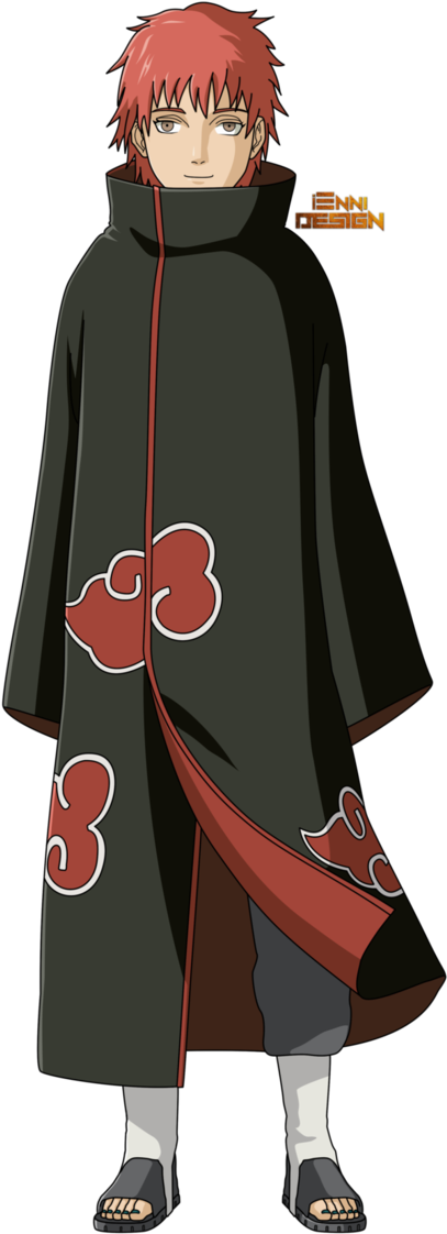 Akatsuki Drawing Cloak Png Download - Naruto Sasori PNG with transparent background
