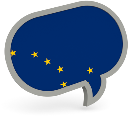 Alaska State Flag Speech Bubble