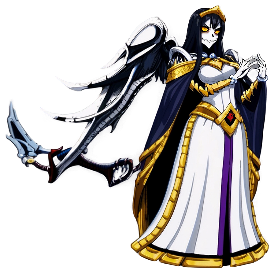 Albedo With Ainz Ooal Gown Png 06272024