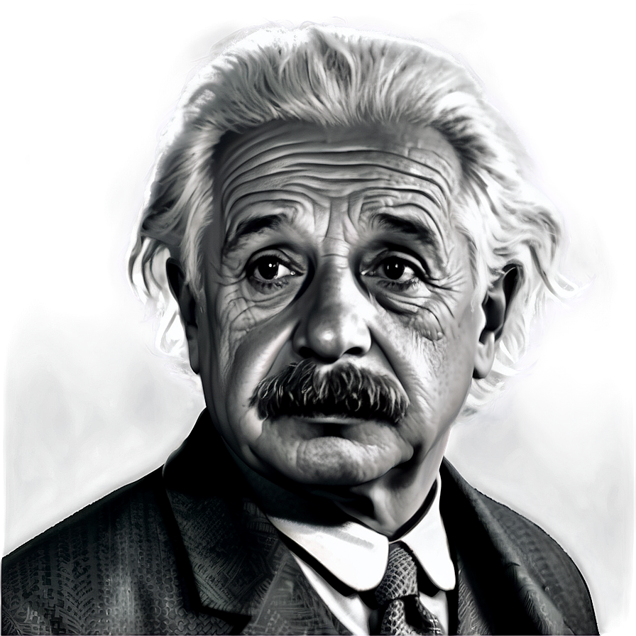 Albert Einstein Black And White Png 06122024