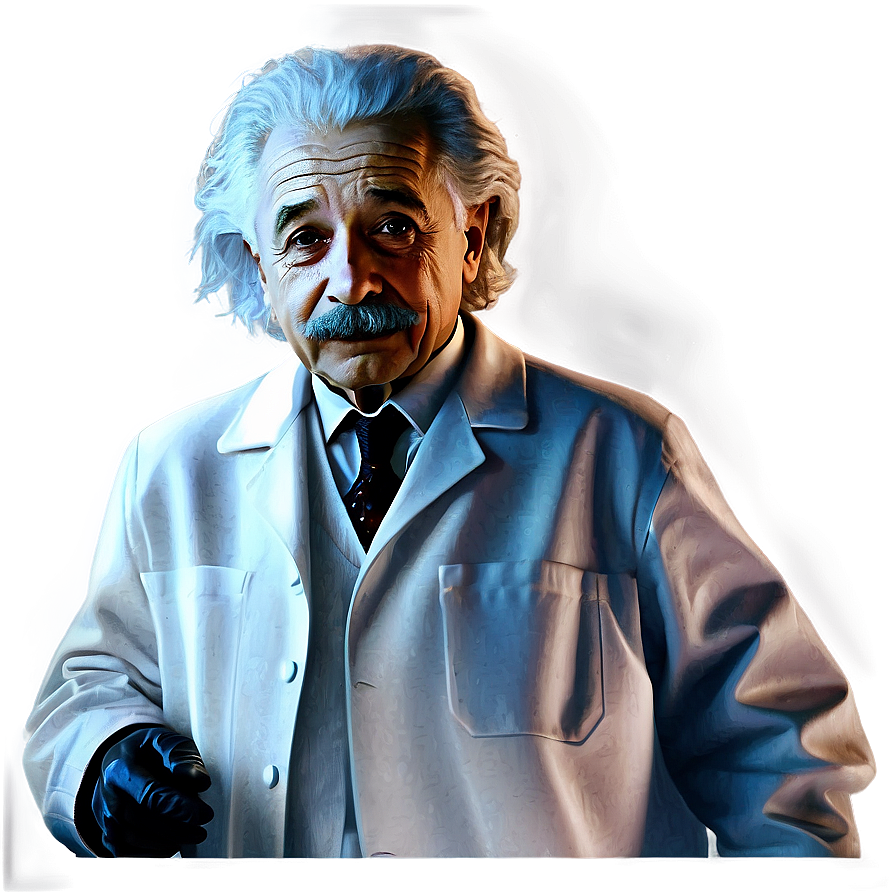 Albert Einstein In Lab Coat Png 06122024