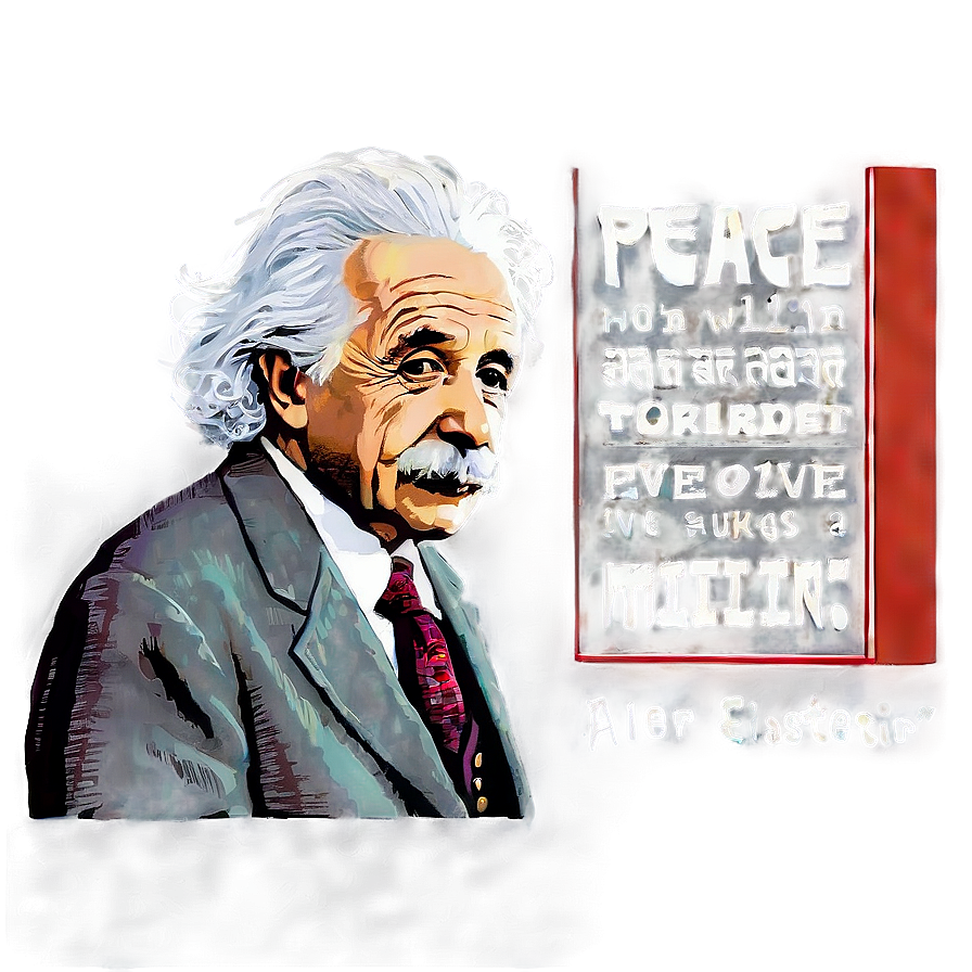 Albert Einstein Peace Quote Png Qxg