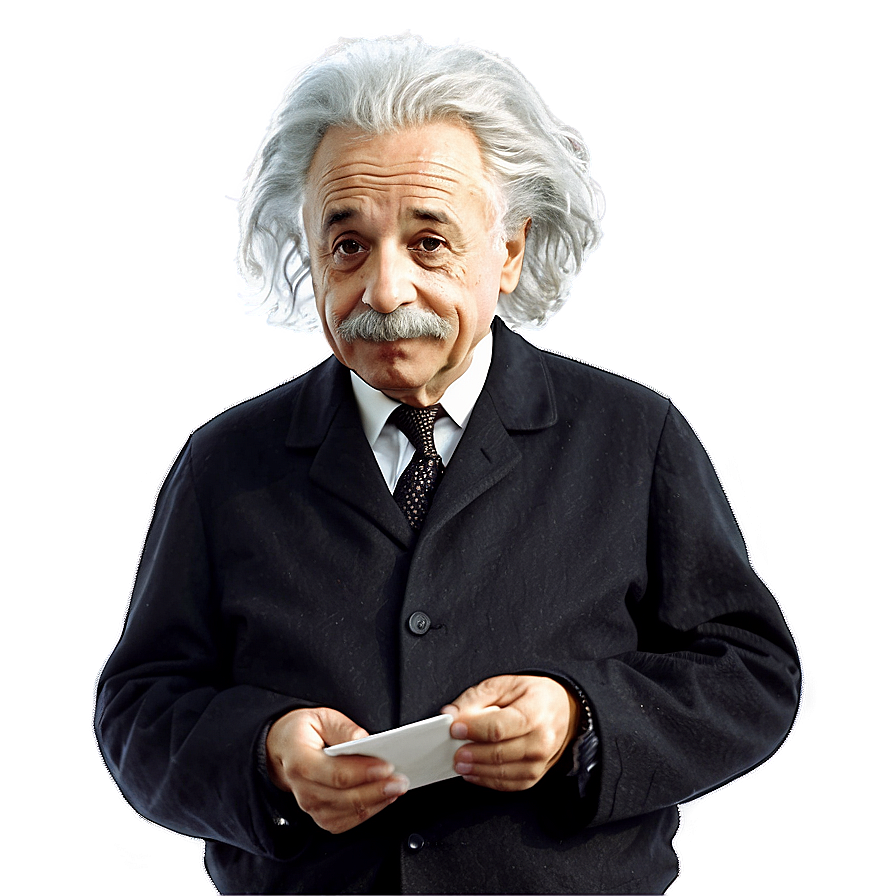 Albert Einstein With Chalkboard Png 06122024