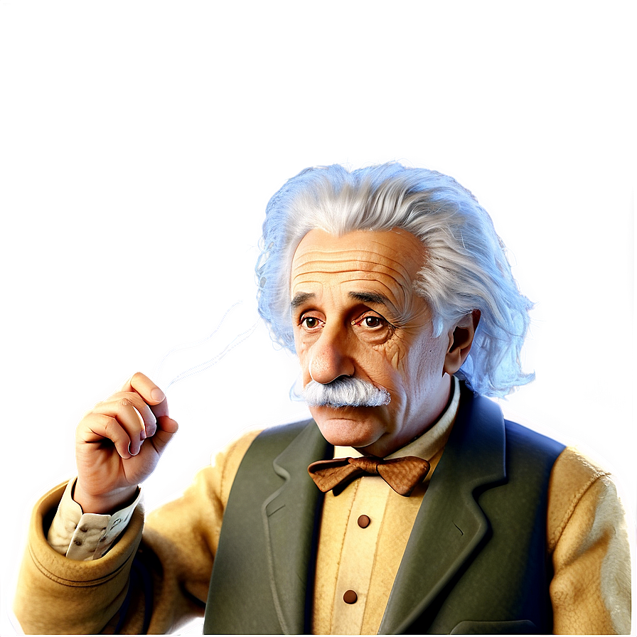 Albert Einstein With Mustache Png 06122024