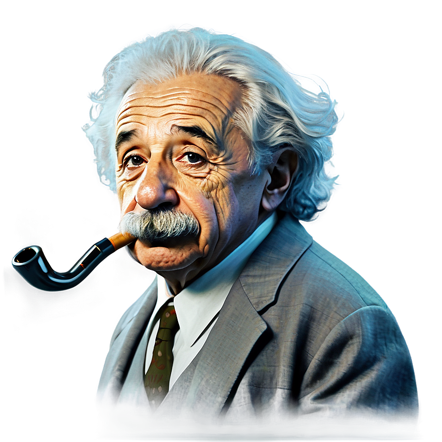 Albert Einstein With Pipe Png Xxw