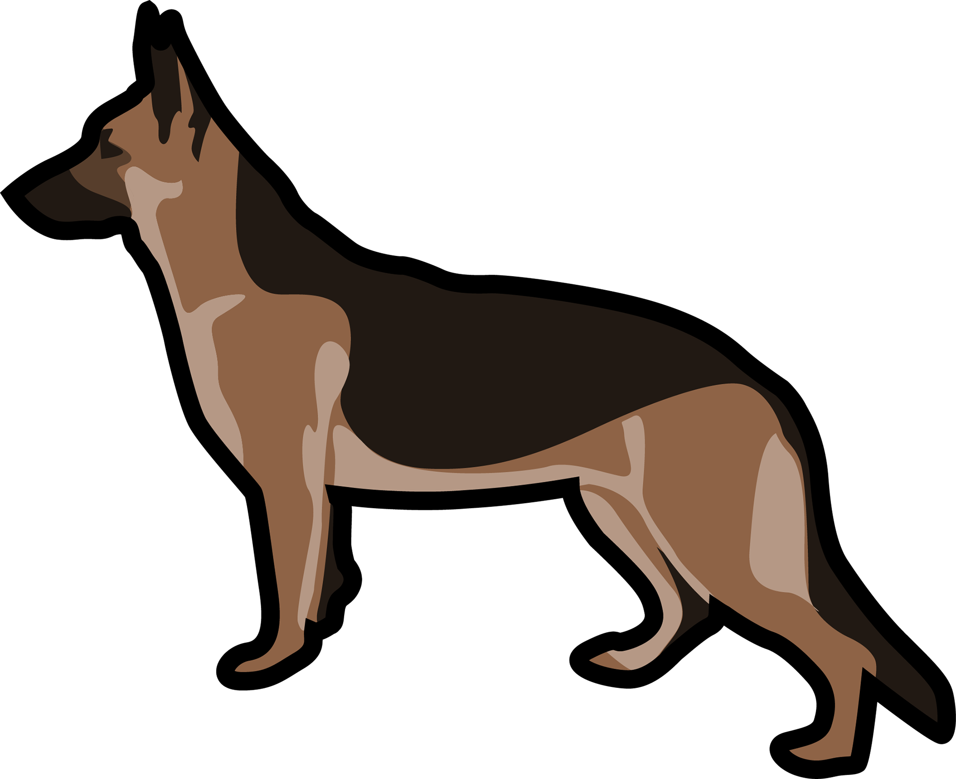 Old German Shepherd Dog Clipart , Png Download - Clipart German Shepherd Dog, Transparent Png PNG with transparent background