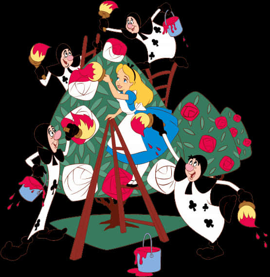 Alice In Wonderland Clipart Rose - Alice In Wonderland Flowers Clipart, HD Png Download PNG with transparent background