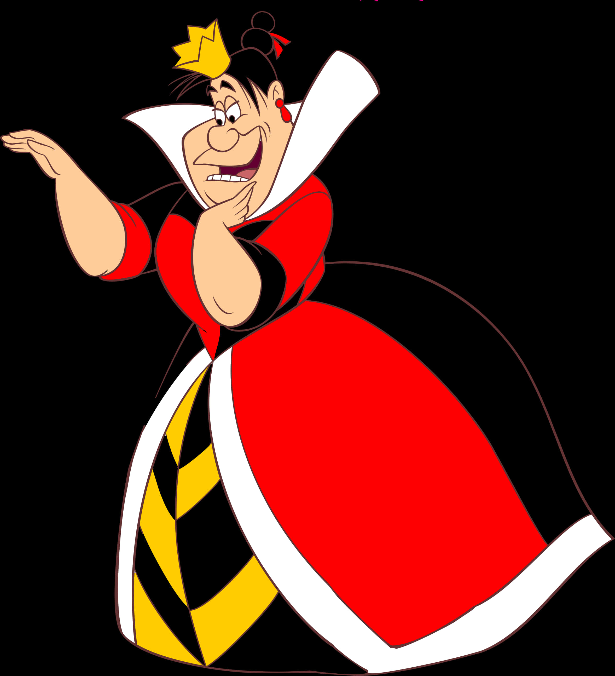 Alice In Wonderland Queen Of Hearts King Of Hearts - Cartoon Red Queen Alice In Wonderland, HD Png Download PNG with transparent background