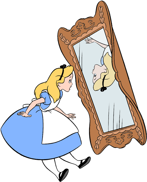Alice In Wonderland Down The Rabbit Hole Mirror, HD Png Download PNG with transparent background