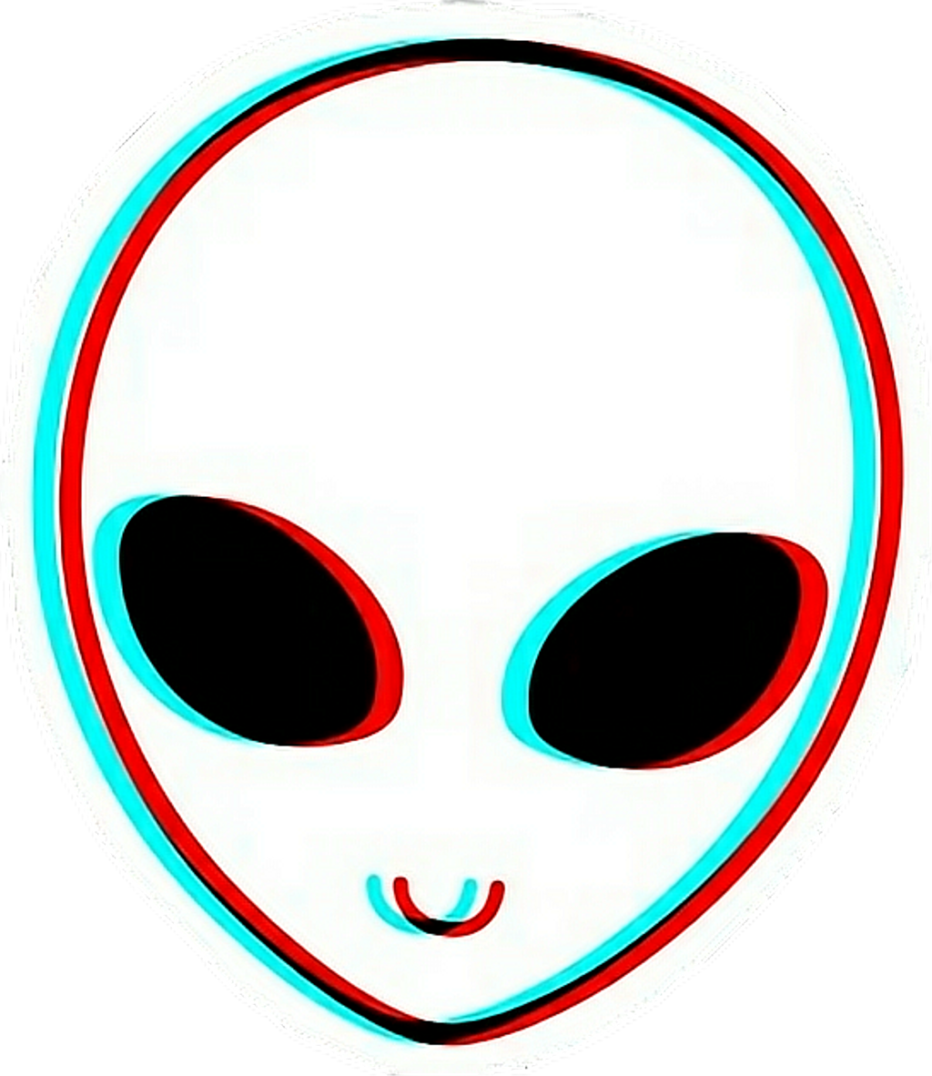 Alien Aliens Glitch Glitchy Red White Blue Tricky, HD Png Download PNG with transparent background