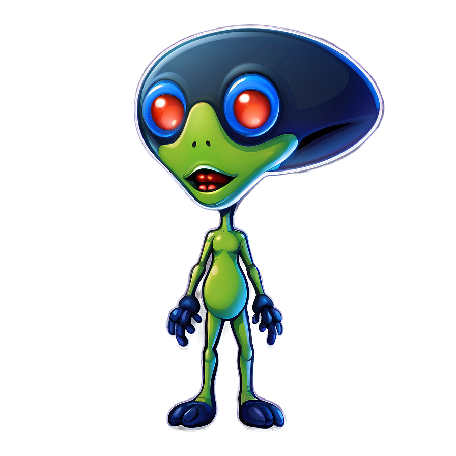 Alien Cartoon With Antenna Png 84