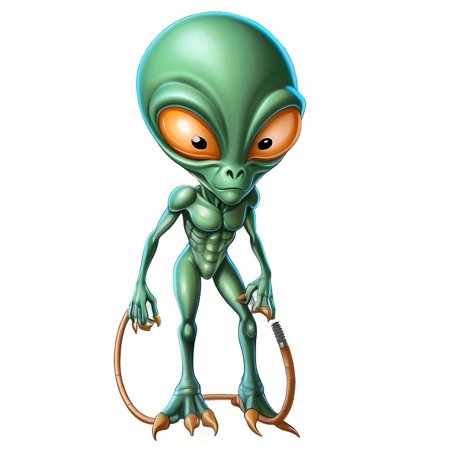 Alien Cartoon With Antenna Png Sre