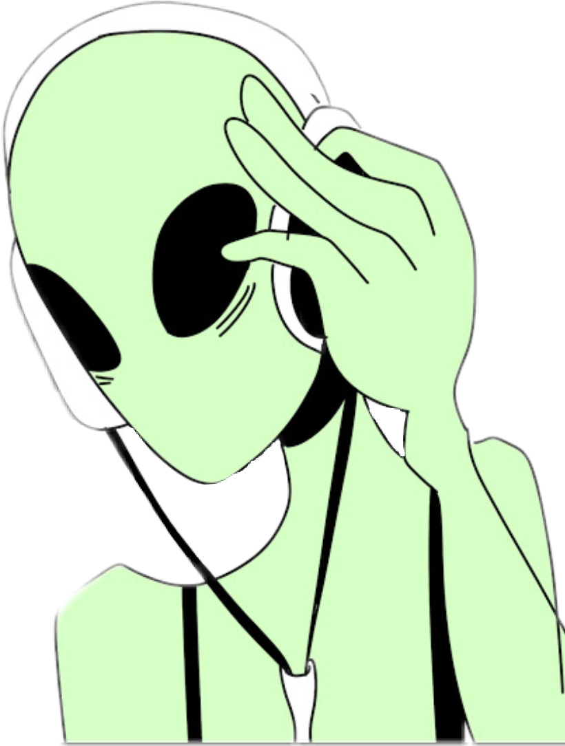 Alien Character Facepalm Illustration