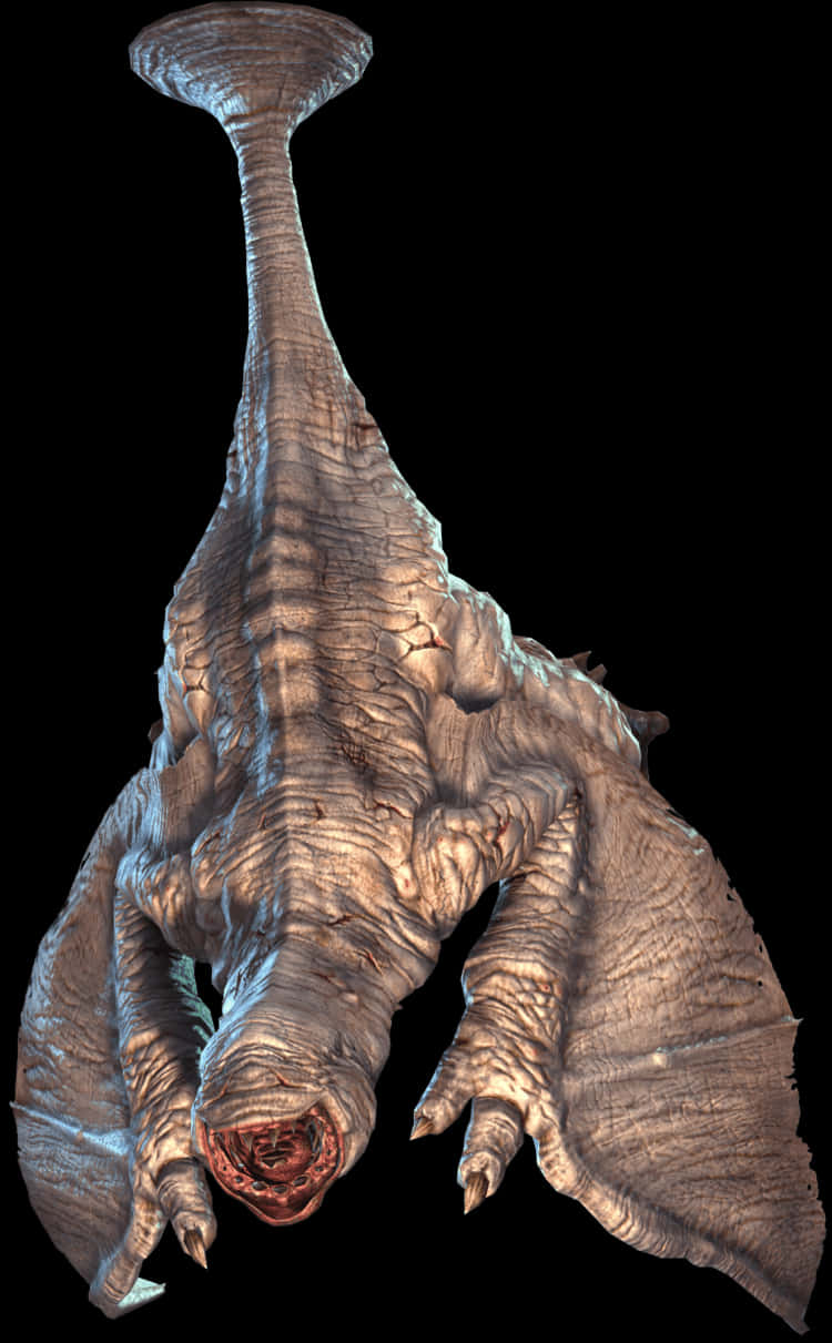 Alien Monster Towering Stance PNG with transparent background