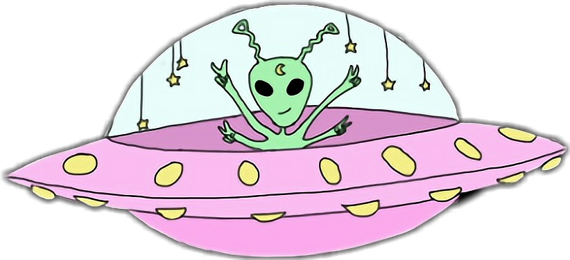 Alien Waving Goodbyefrom U F O