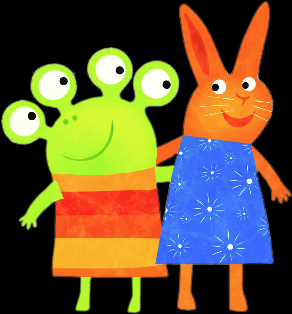 Alienand Rabbit Friends