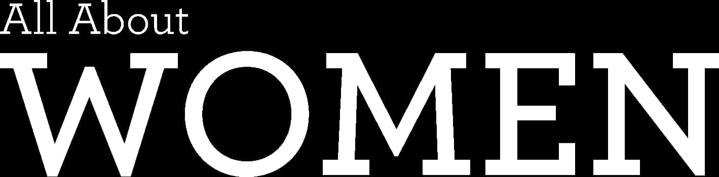 All About Women Text Logo PNG image with a transparent background, free high-resolution download