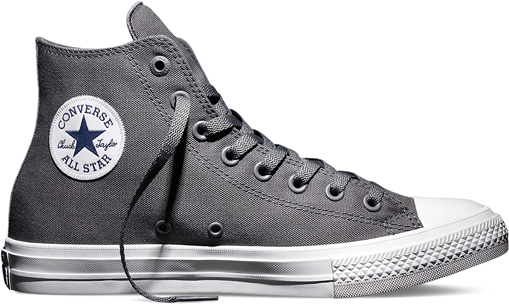 All Star Converse Chuck Taylors Grey , Png Download - Converse Chuck Taylor Ii Hi Grey, Transparent Png PNG with transparent background