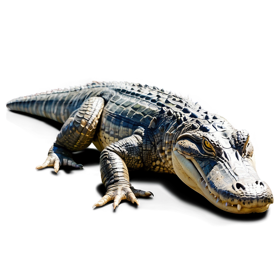 Alligator Sunbathing Png Drg