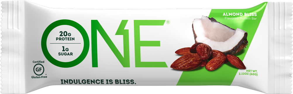 One Bars Almond Bliss Protein Bar - One Protein Bar Coconut, HD Png Download PNG with transparent background