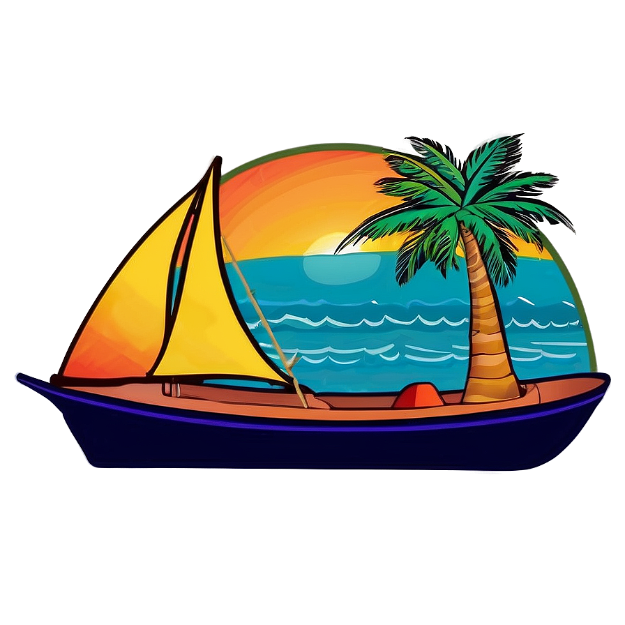 Aloha Sunset Sailboat Png 54