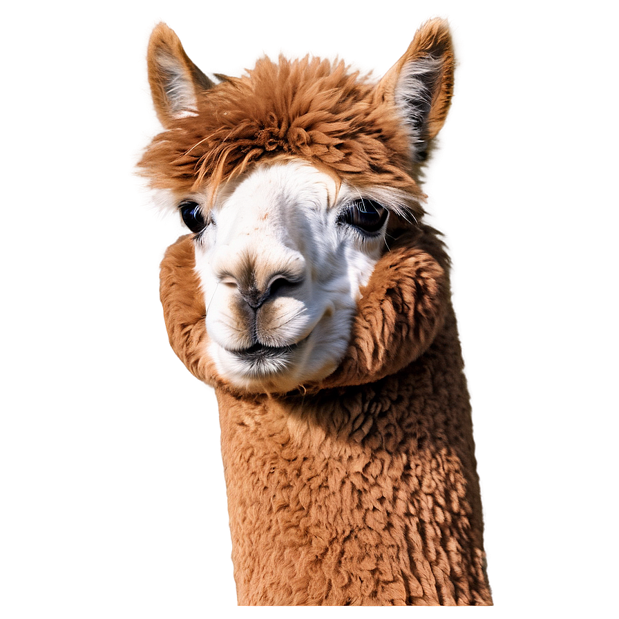 Alpaca Face Close-up Png 9