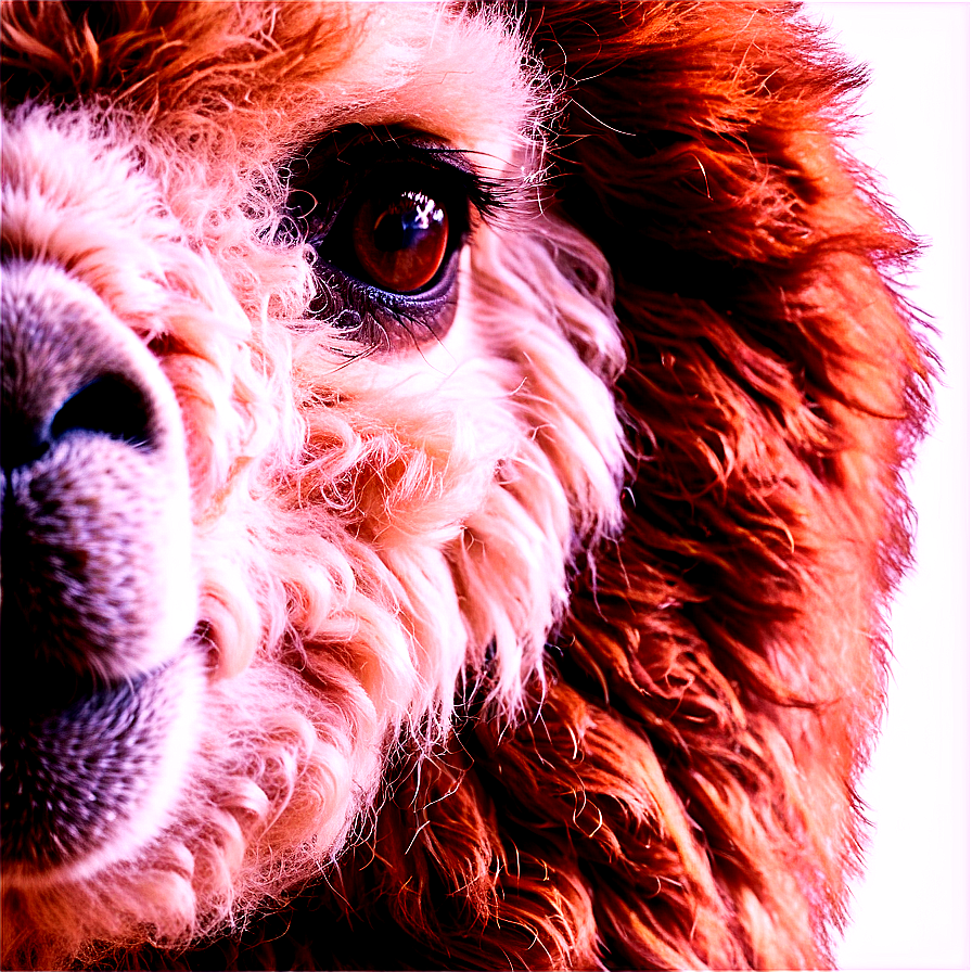 Alpaca Face Close-up Png Slt10