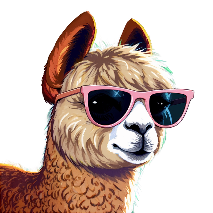 Alpaca With Sunglasses Png 06242024